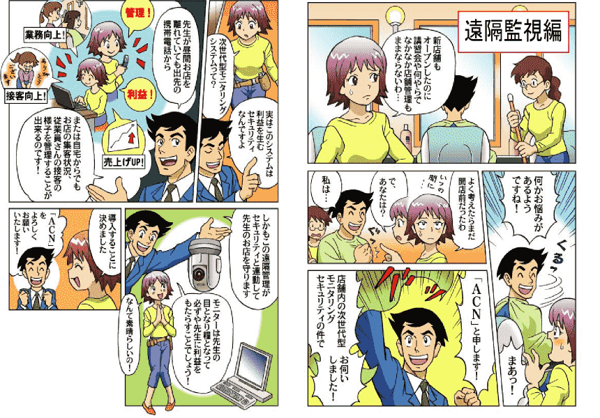 マンガで紹介する防犯カメラの活用方法