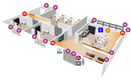 医院への防犯システム導入イメージ