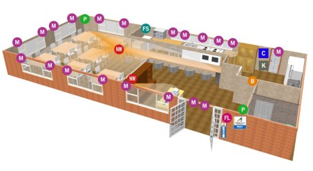 飲食店への防犯システム導入イメージ
